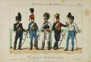 Photo 1 : Armée des souverains alliés, année 1815, troupes autrichiennes, gravure du temps publiée chez Martinet, Restauration.