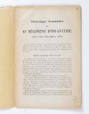 Photo 2 : Historique sommaire du 61ème Régiment d’Infanterie Août 1914 – Décembre 1918