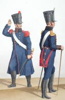 Photo 2 : 1820. Génie. Ouvrier du Génie, Adjudant Sous-Officier, Garde du Génie 1ère classe.