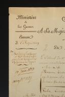 Photo 2 : Nomination de porte-aigles. NOMINATION DE M. MAXANS, 1er porte-aigle ET M. CRUSSY, 3e porte-aigle au 11ème régiment d'infanterie de ligne, 16 juin 1813. Pièce signée de « Marie-Louise »*.