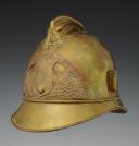 Photo 2 : CASQUE TROUPE DE SAPEURS-POMPIERS DE LA SOCIÉTÉ DE CARRELAGES ET CÉRAMIQUES DE PARAY, type 1895, Troisième République. 24543