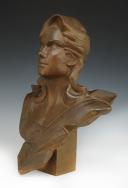 Photo 2 : BUSTE DE MARIANNE, Édition du bicentenaire de la Révolution : bronze patiné. XXème siècle. 33429
