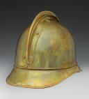 Photo 3 : CASQUE TROUPE DE SAPEURS-POMPIERS DE LA SOCIÉTÉ DE CARRELAGES ET CÉRAMIQUES DE PARAY, type 1895, Troisième République. 24543