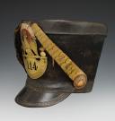 Photo 3 : SHAKO DE GRENADIERS DU 114ème RÉGIMENT D'INFANTERIE DE LIGNE, modèle 1812, Premier Empire. 5652