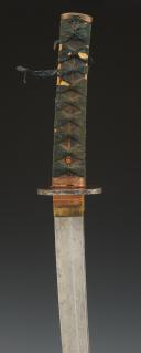 Photo 4 : SABRE JAPONAIS WAKISASHI SIGNÉ DU FORGERON SESSHUJU SUKEHARU, Osaka, Début de l'ère EDO, 1603-1868. 33559
