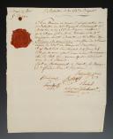 Photo 4 : Lot de deux certificats, 1794 : CERTIFICAT DE DÉCÈS DU CITOYEN LAURENT DESCOUDRÉ (DESCOUDRET), tambour major, 29ème régiment d'Infanterie, le 4 floréal an 2 (23 avril 1794) ; CERTIFICAT DE BLESSURES POUR GABRIEL JACOB, volontaire de la 7ème Cie du 2ème bataillon du 83ème Régiment d'Infanterie, 3 frimaire an 3 (23 novembre 1794). 18910-54