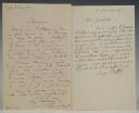 TWO AUTOGRAPH LETTERS FROM MILITARY ARTISTS: AUGUSTE RAFFET, 1890 AND EUGÈNE BELLANGÉ, 1873, Third Republic. 18999-14