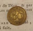 BUTTON OF THE 30th INFANTRY REGIMENT, First Empire. 20737-34