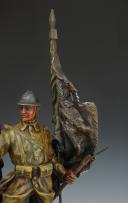 Photo 2 : LEMOYNE - LA DÉFENSE DU DRAPEAU : régule, XXème siècle. 33430