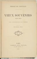 Photo 2 : JOINVILLE (Prince de) – " Vieux Souvenirs " 