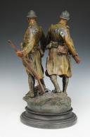 Photo 4 : LEMOYNE - LA DÉFENSE DU DRAPEAU : régule, XXème siècle. 33430