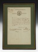 BOARDING PASS OF MR. FERRARY, MEDICAL OFFICER, FOR THE SAINT DOMINGUE EXPEDITION, September 18, 1812. 32897