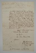 Photo 2 : Émigrés. LETTRE DE LA COMTESSE Veuve AIMÉE GOUIN DU FIEF À LA COMMISSION DES ÉMIGRÉS FRANÇAIS, Paris 24 Août 1816. 18913-23
