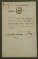 Photo 2 : BOARDING PASS OF MR. FERRARY, MEDICAL OFFICER, FOR THE SAINT DOMINGUE EXPEDITION, September 18, 1812. 32897