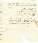 Photo 3 : 2 LETTRES DE ANDRÉ CÉCILLON, canonnier dans la 15ème compagnie du 1er régiment d'artillerie à pied, à MONSIEUR DE CHABON, demeurant à la Tour du Pin (Isère), datée Isle de Cazen le 14 janvier 1808 et de l'hôpital de Gand le 20 avril 1808.