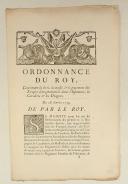 ORDONNANCE DU ROY, concernant la levée, la masse & le payement des Troupes d'augmentation dans l'Infanterie, la Cavalerie & les Dragons. Du 28 janvier 1734. 3 pages