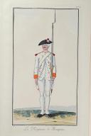 Photo 1 : Nicolas Hoffmann, Régiment d'Infanterie (Beaujolois) au règlement de 1786.