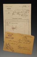 BORDEREAU D'ENVOI POUR UN ORDRE DE CONVOCATION DU 2ème CORPS D'ARMÉE DU GÉNIE, 1901, Troisième République. 6599