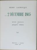 Photo 2 : LACHOUQUE (Henry) - " 2 décembre 1805 " - 3 dessins - Paris - 1968