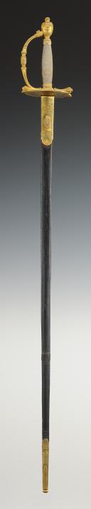 Photo 2 : MUSKETEER SWORD OF THE 1st COMPANY OF THE KING'S MILITARY HOUSEHOLD (GRAY MUSKETEER), model 1814, Restoration period. Stock number 29266