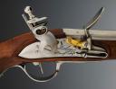Photo 2 : REPRODUCTION STYLE PREMIER EMPIRE D'UN PISTOLET DE GENDARMERIE, modèle An IX, XXème siècle. 30172