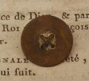 Photo 2 : BUTTON OF THE 52ND INFANTRY REGIMENT, First Empire. 20737-20
