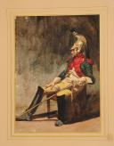 Photo 2 : DRAGON OF THE FIRST EMPIRE: Anonymous watercolor, Early 20th century. 32910