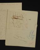 Photo 2 : Prisonnier de guerre en Angleterre. LOT DE DEUX LETTRES DU SOLDAT JOSEPH REY PIROLLE, PRISONNIER À PORCHESTER, ADRESSÉES AU MAIRE DE GRENOBLE POUR OBTENIR DES NOUVELLES DE SES PARENTS, 29 janvier 1812 et 12 septembre 1813. 18910-34