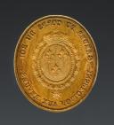 Photo 3 : WAX SEAL OF THE INSPECTION AT THE REVIEWS OF THE KING'S BODYGUARD, Restoration period. 29832 (29876)