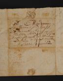 Photo 4 : Armée du Portugal 1812. LETTRE AUTOGRAPHE EN FLAMAND SIGNÉE DU SOLDAT FRANÇOIS TORSS, fusilier 1er régiment d'infanterie, À SA MÈRE DEMEURANT À LIERRE (Belgique), 25 mars 1812. 18855-9