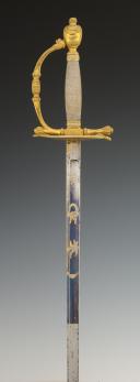 Photo 5 : MUSKETEER SWORD OF THE 1st COMPANY OF THE KING'S MILITARY HOUSEHOLD (GRAY MUSKETEER), model 1814, Restoration period. Stock number 29266