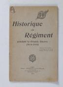 Photo 1 : Historique du 78ème Régiment d’Infanterie guerre 1914-18 