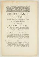 Photo 1 : ORDONNANCE DU ROI, pour la levée d'un Régiment sous le titre de Volontaires-Liégeois. Du 15 août 1758. 4 pages
