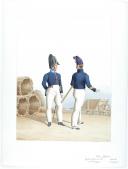 1822. Génie. Garde du Génie de 2ème classe sur les travaux, Caporal d'Ouvriers.