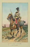 Photo 1 : BENIGNI PIERRE, CHEVAU-LÉGER du duché de Berg du temps de Murat (1807 - 1808), Campagne d'Espagne 1808 en tenue de campagne : Gouache originale, Premier Empire.