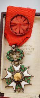 CROIX DE CHEVALIER DE LA LÉGION D'HONNEUR, 1871-1946, fabrication bijoutier, Troisième République. 26416-8