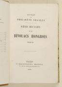 Photo 1 : BIVOUACS HONGROIS. Scènes des camps et des bivouacs hongrois. 1848-1849. 