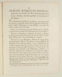 Photo 2 : ORDONNANCE DU ROI, concernant la Cavalerie : Et portant création de six Régimens de Chevaux-légers. Du 29 janvier 1779. 15 pages