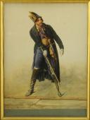 Photo 2 : GASTON MÉLINGUES : Étude du tableau du Général Daumesnil à Vincennes en 1814, Troisième République.