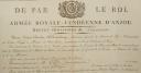 Photo 2 : Chouannerie. PROVISIONAL LIEUTENANT'S COMMISSION AWARDED TO FRANÇOIS ALEXANDRE CADY, SIGNED BY COUNT CHARLES D'AUTICHAMP, May 20, 1815. 18913-24
