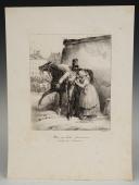 Photo 2 : BELLANGÉ HIPPOLYTE - First Empire Hussar: engraving, 19th century. 32890