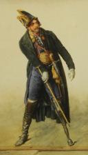 Photo 3 : GASTON MÉLINGUES : Étude du tableau du Général Daumesnil à Vincennes en 1814, Troisième République.