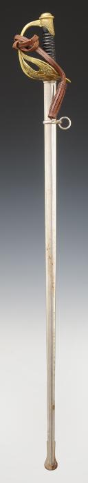 Photo 3 : SABRE D'OFFICIER DE CAVALERIE, système de  1896, Troisième République. 24426-8