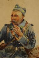 Photo 4 : TWO WATERCOLORS SIGNED Bernard RAMBAUD: POILUS 1917, First World War. 28430