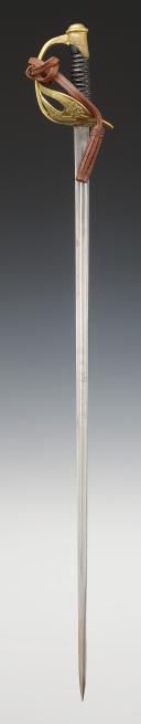 Photo 4 : SABRE D'OFFICIER DE CAVALERIE, système de  1896, Troisième République. 24426-8