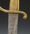 Photo 5 : INFANTRY TROOP SABER known as "briquet" An XI model, signed Versailles, Restoration. 29287