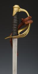 Photo 7 : SABRE D'OFFICIER DE CAVALERIE, système de  1896, Troisième République. 24426-8