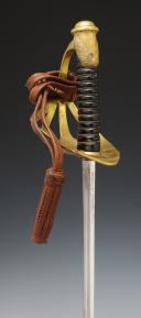 Photo 9 : SABRE D'OFFICIER DE CAVALERIE, système de  1896, Troisième République. 24426-8