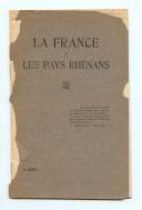 Photo 1 : La France et les pays rhénans