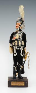 Photo 1 : MARCEL RIFFET - HUSSAR OF DEATH REVOLUTION: dressed figurine, 20th century. 26439